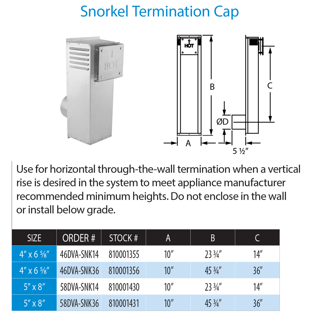 DirectVent Pro Snorkel Termination Cap Q171