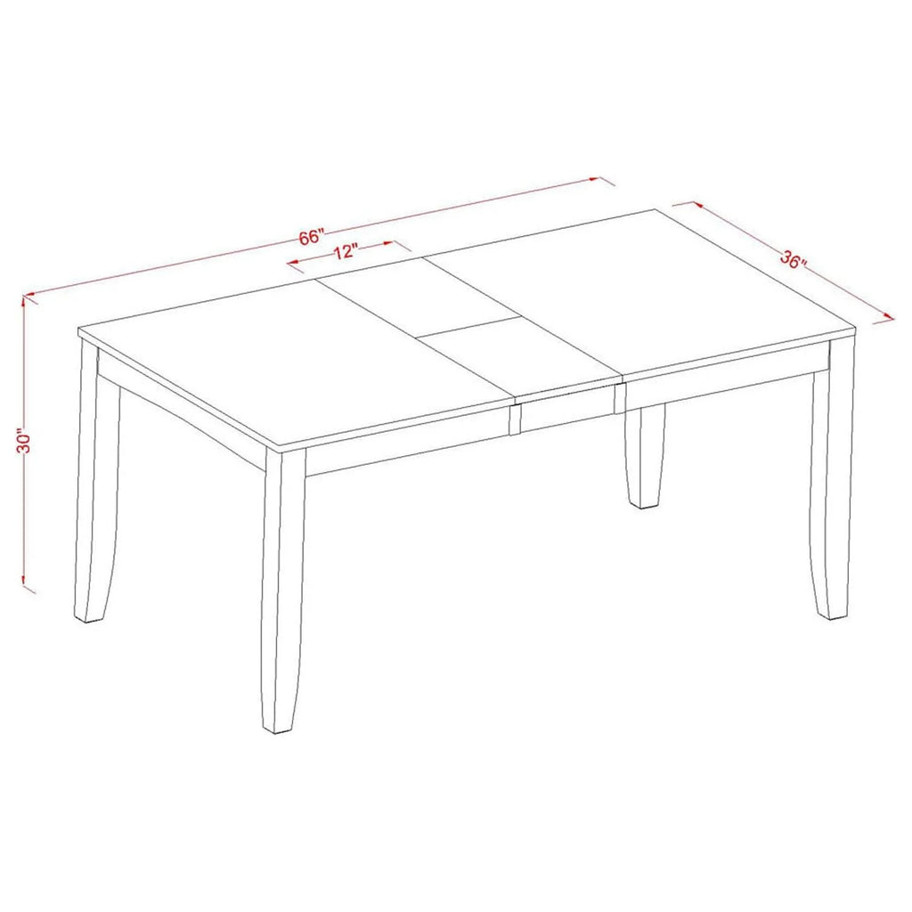Rectangular Dining Table with Butterfly Leaf E9572