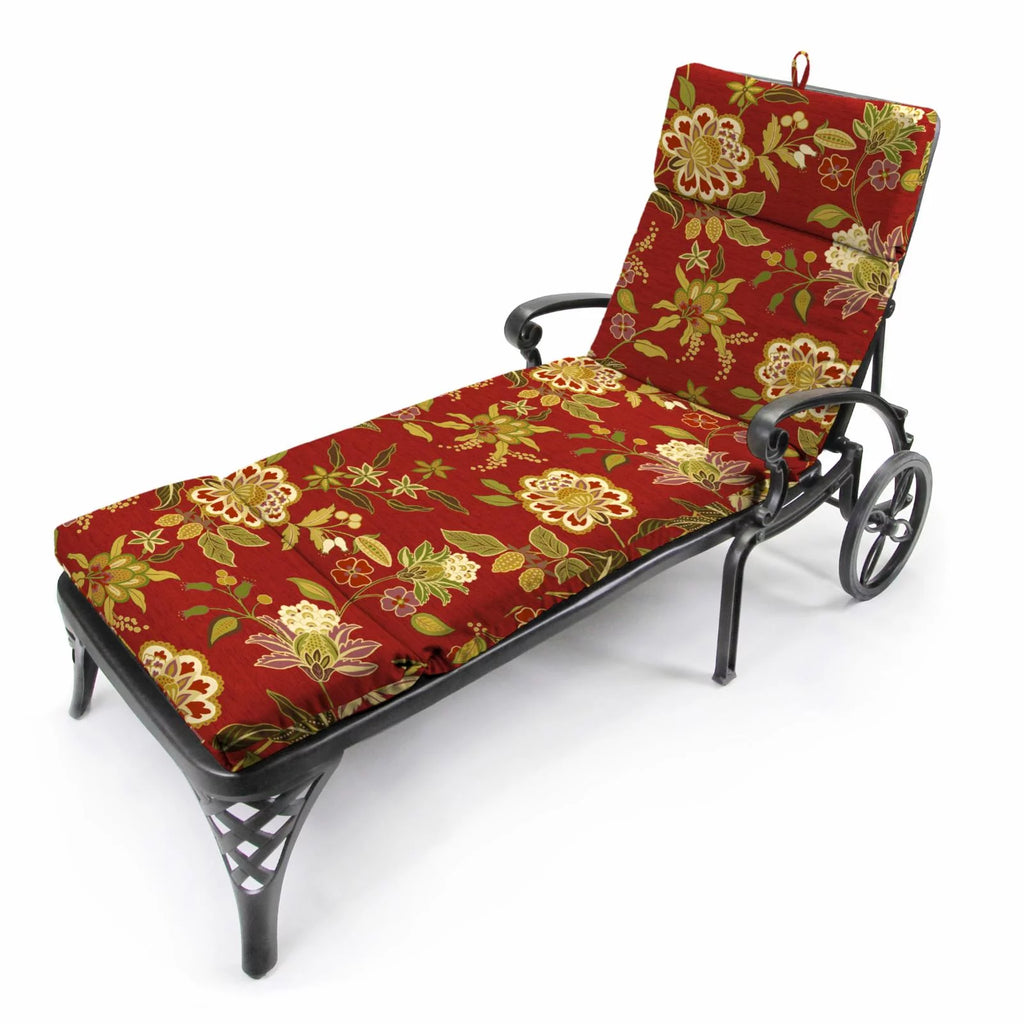 72 x 22 in. Rectangular Outdoor Chaise Lounge Cushion with Ties S210