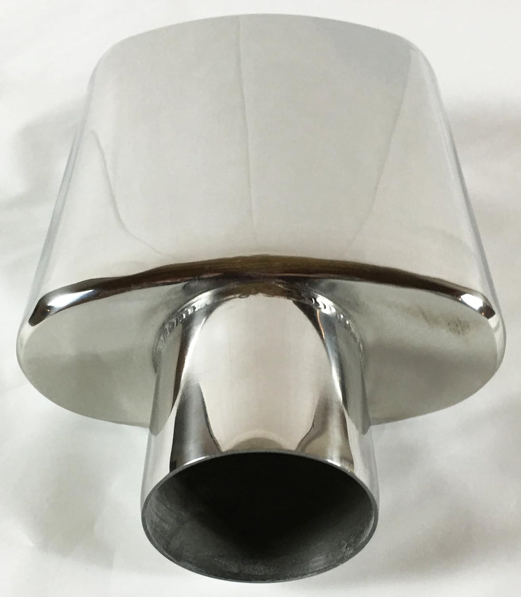 Polished Stainless Steel Rolled Oval Exhaust Tip Pack of 2 Q705287