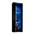 Black Wall Mounted Floating Bookcase Cabinet J33833