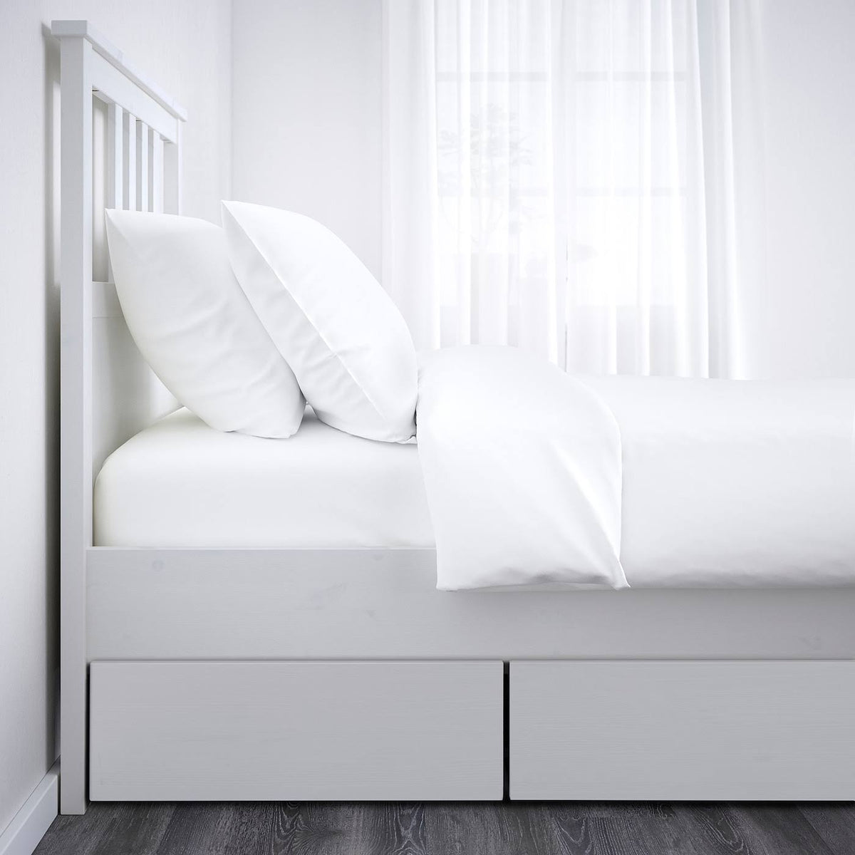 Twin Bed Frame with 2 Storage Boxes O559