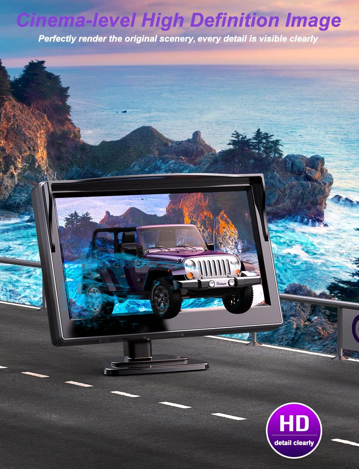 1080P Wired Backup Camera with 5 Inch Monitor, Pack of 2 Q8076