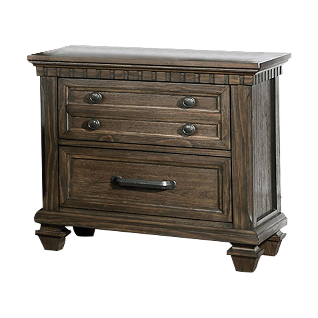 2-Drawer Wood Nightstand Q8013