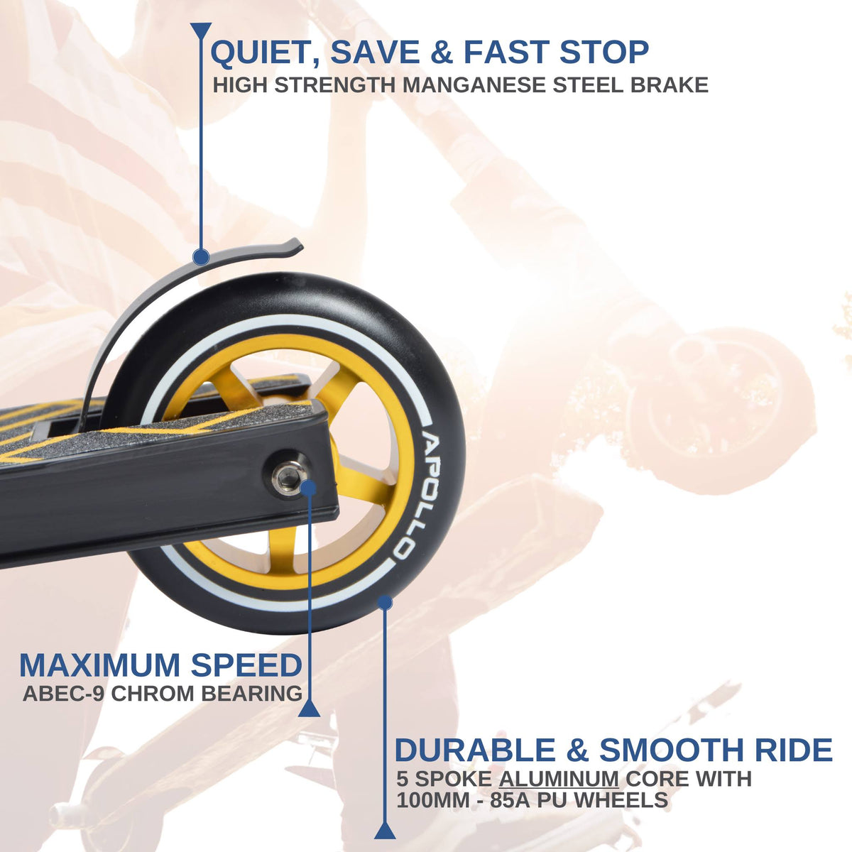 Gold Stunt Scooter S845