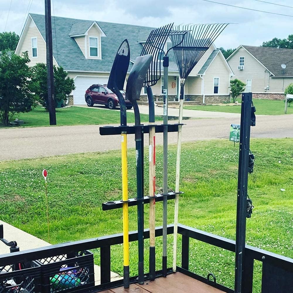 Lockable Weedeater Trimmer Rack and 6 Holes Hand Tool Rack E50612