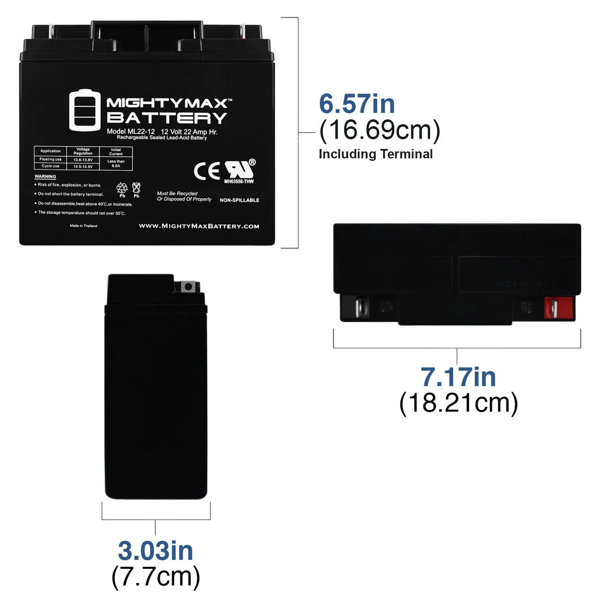 12V 22AH SLA Battery B607370