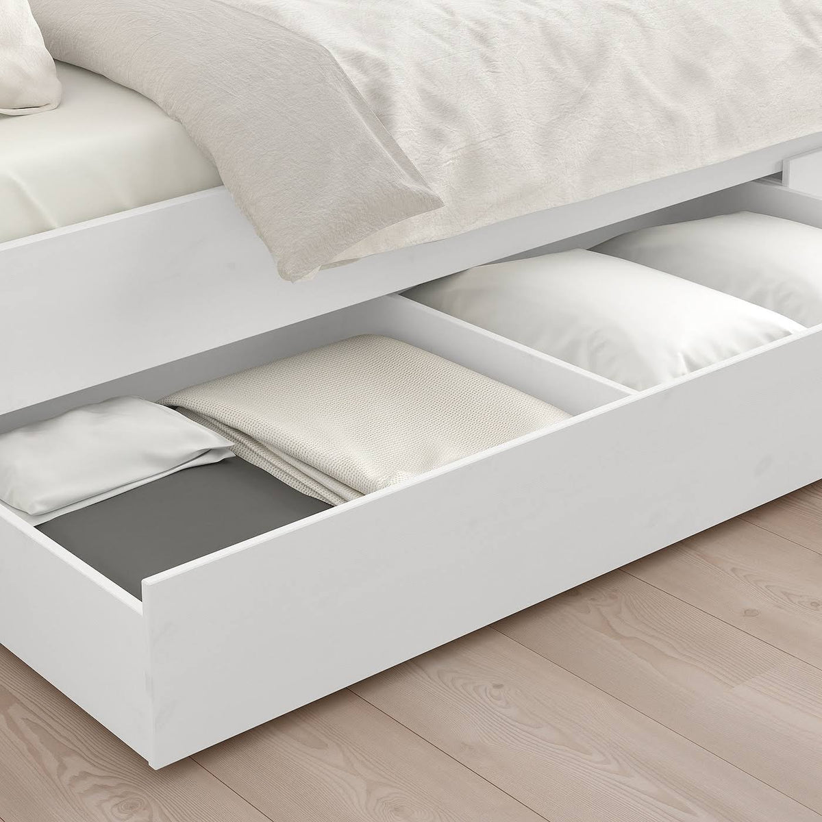 Twin Bed Frame with 2 Storage Boxes O559