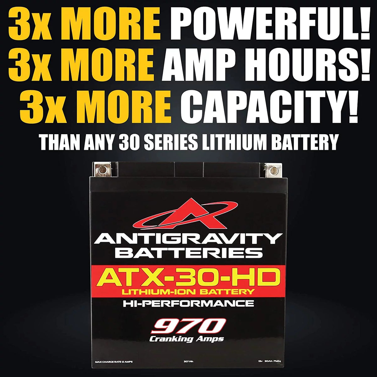 Heavy Duty High Performance Lithium Motorcycle Battery W3394