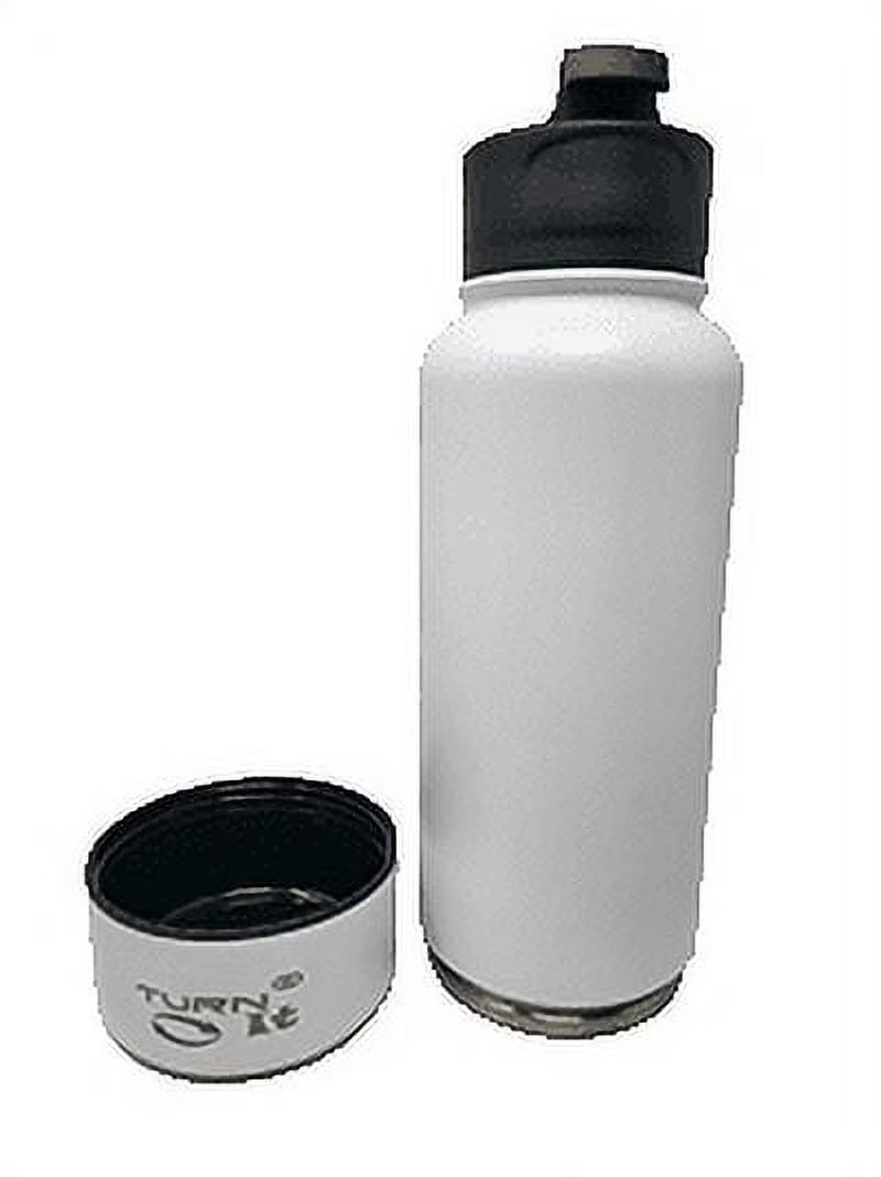 White Bottle 32 oz Double Walled Stainless-Steel Bottle with 8oz Detachable Cup A112339