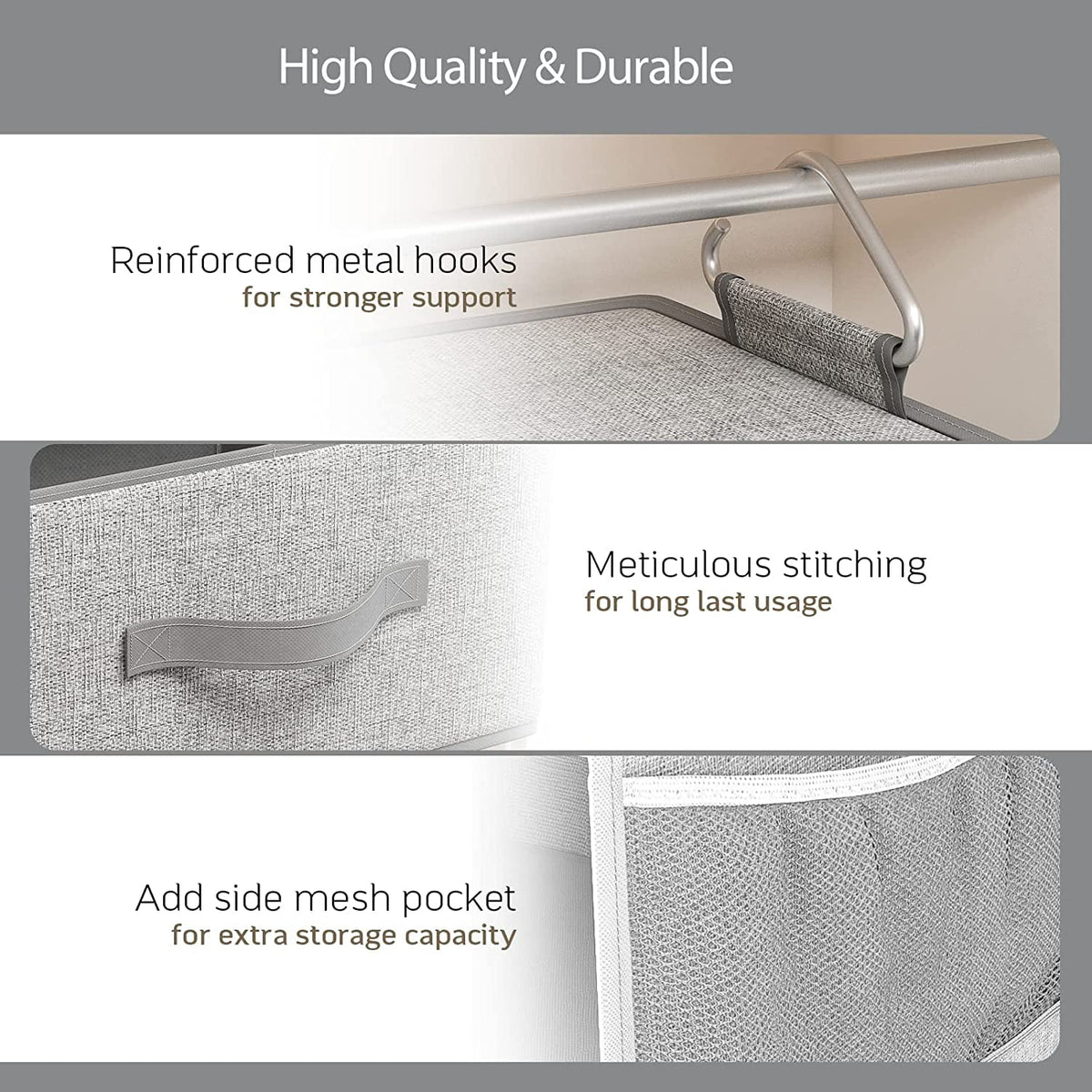 6 Shelf Hanging Closet Organizer with 3 Drawers T237893