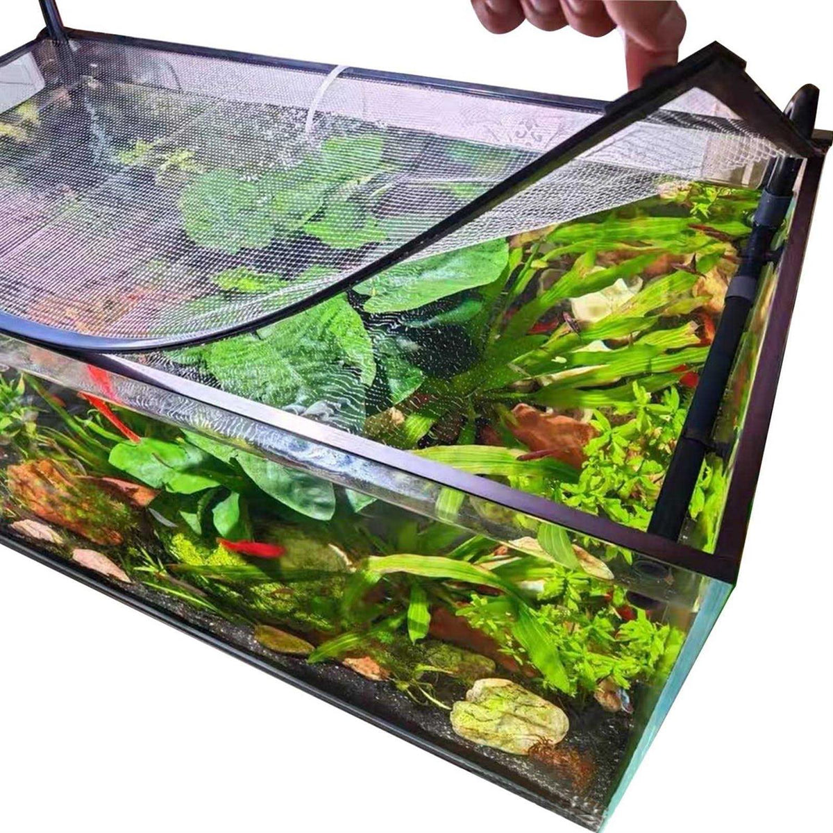 Magnetic Aquarium Cover Anti-Jumping Net O111