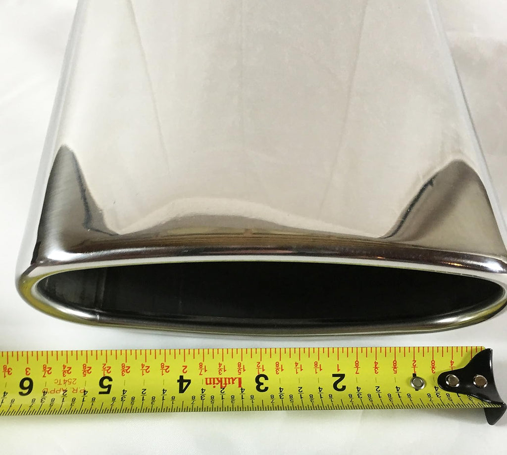 Polished Stainless Steel Rolled Oval Exhaust Tip Pack of 2 Q705287