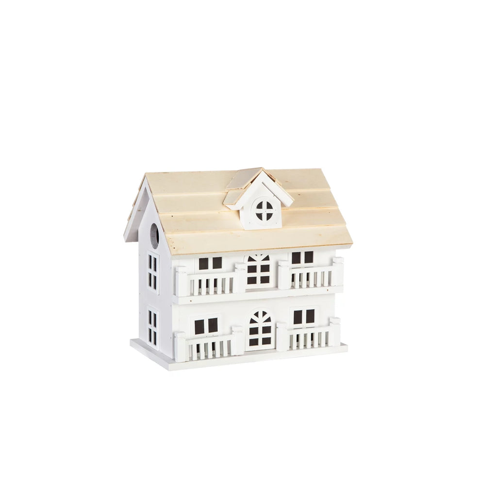White Birdhouse with Post Y774188