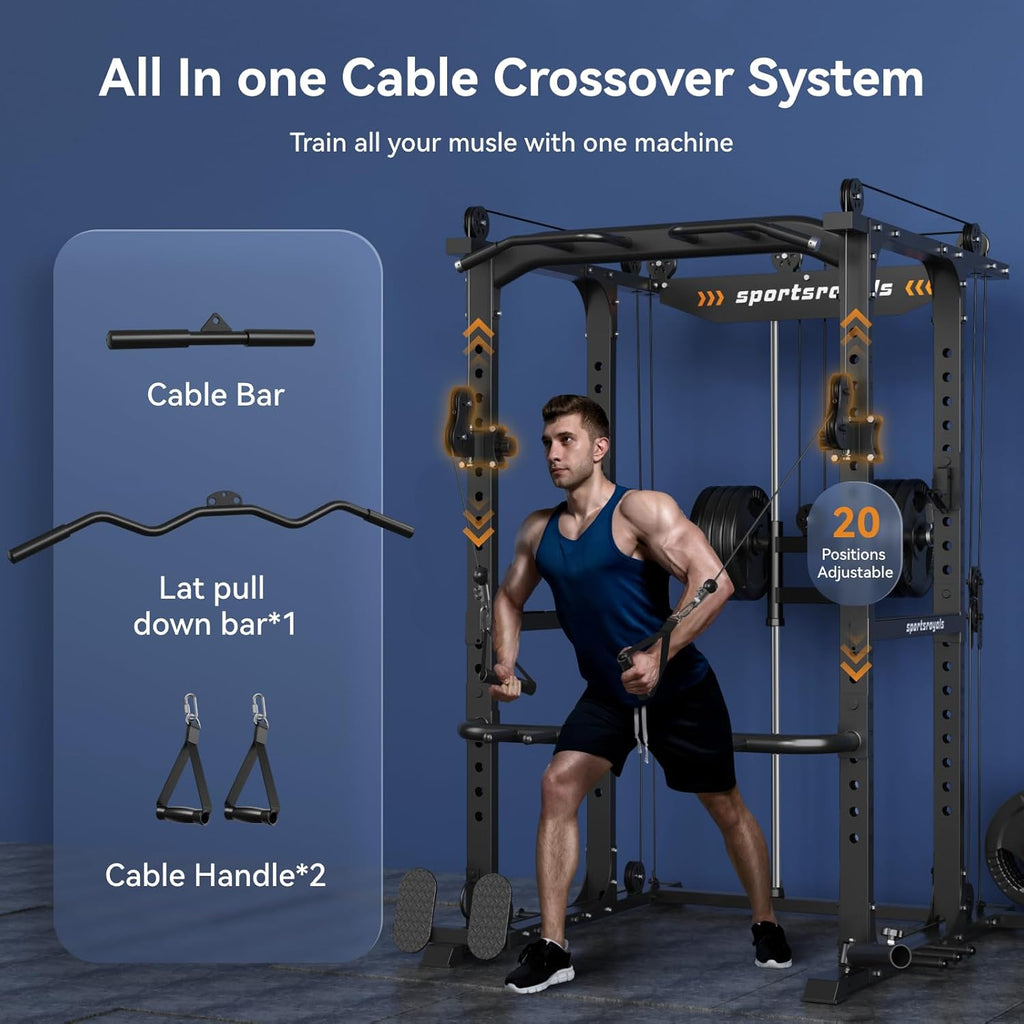 Power Cage with Adjustable Cable Crossover System S378