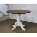 Round Drop Leaf Dining Table Antique White J944140