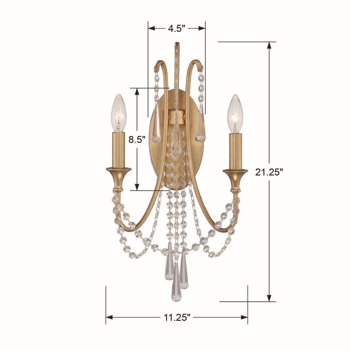 Antique Gold Wall Mount Light P7966