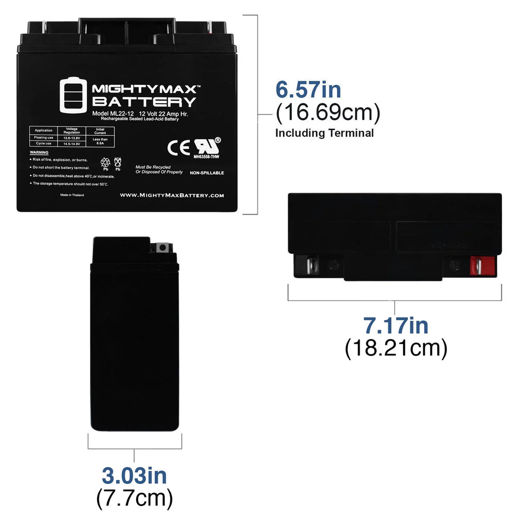 12V 22AH SLA Battery B607370