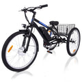 Electric Tricycle, 50 MI Long Range, 350W 36V 10AH Step-Thru, 3 Wheel Fat Tire, Black G371411