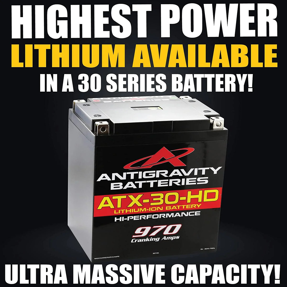 Heavy Duty High Performance Lithium Motorcycle Battery W3394