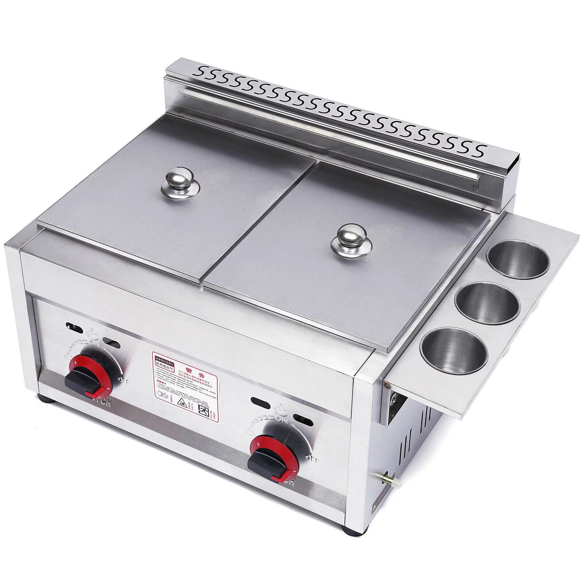 6L Commercial Countertop Gas Deep Fryer with 2 Frying Basket K447