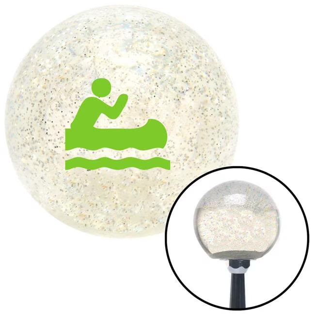 Green Man in a Canoe Clear Metal Flake Shift Knob with M16 x 1.5 Insert J72786