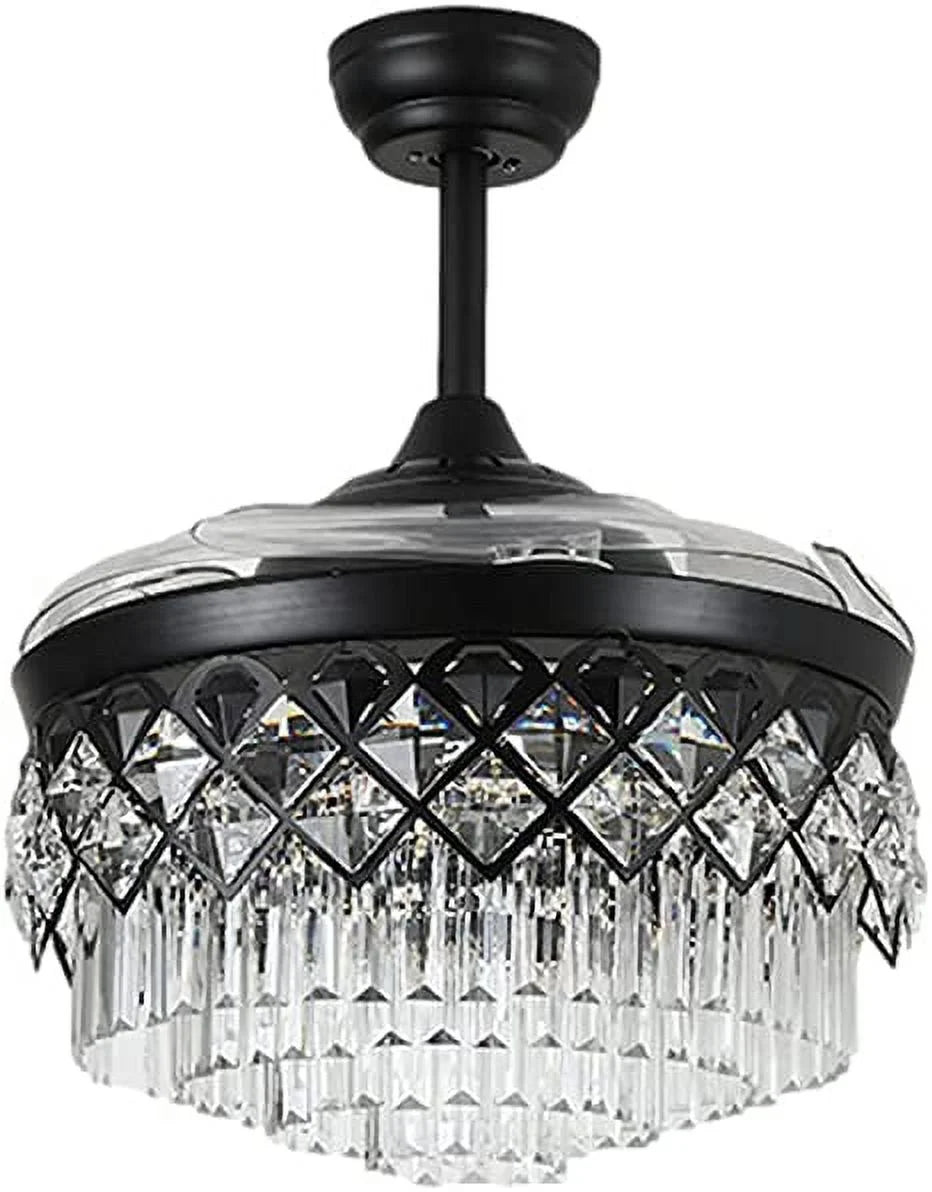 Black 42 inch LED Ceiling Fan with Lights and Remote E146