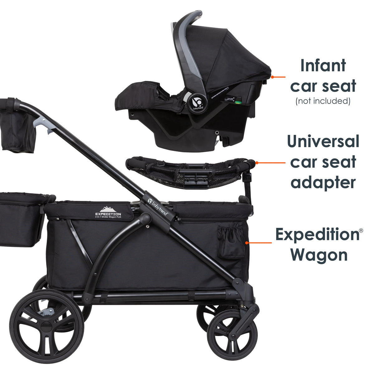Gray Wagon Stroller W796